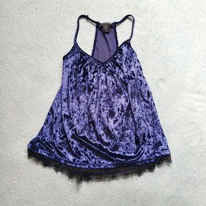 Crushed velvet tank top